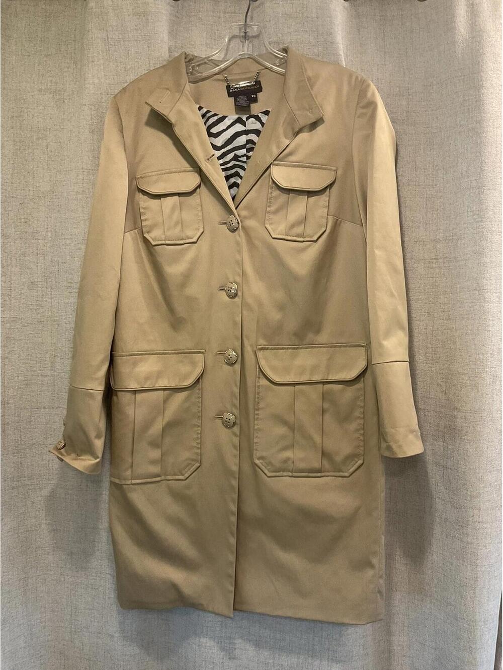 DANA BUCHMAN WOMENS LONG JACKET SIZE XS